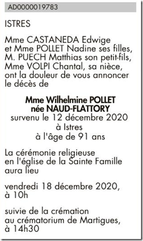 mme Whilelmine Pollet